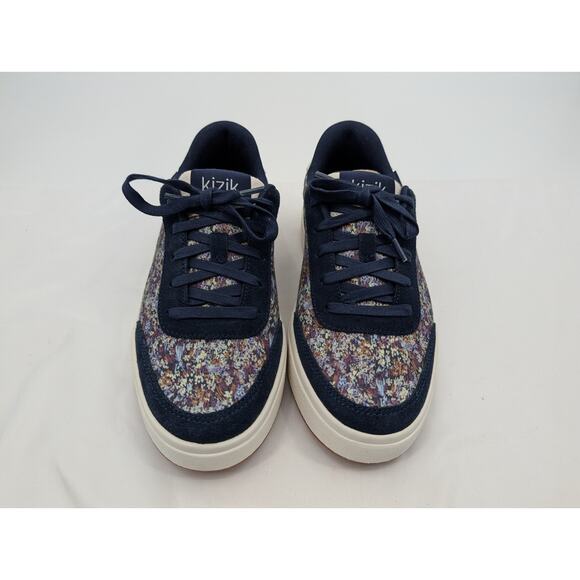 NWOT Kizik Prague Canvas Hands Free Sneaker Navy Floral Women's 7 Men's 5.5 - Picture 8 of 8